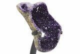 Amethyst Geode With Metal Stand - Uruguay #306904-2